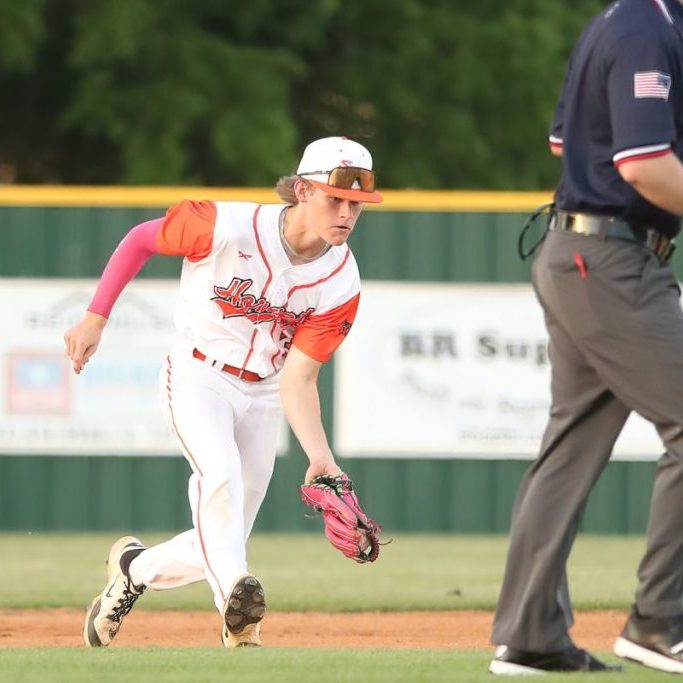 South Gibson's Mark Brafa (35) fields a ground ball against Dyersburg during a District 13-3A high school baseball at South Gibson on April 14, 2026.