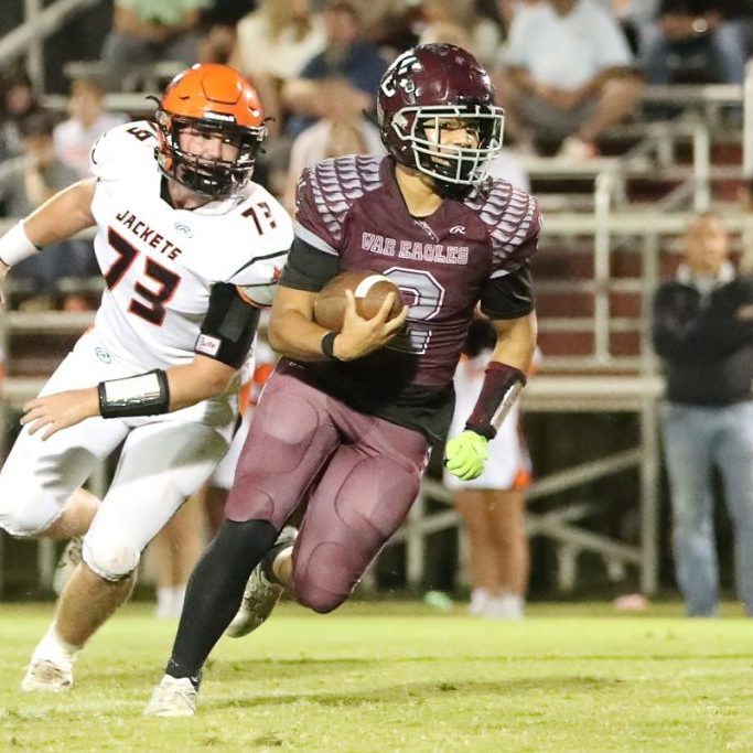 Mason Taylor (2) transferred from West Carroll -- after leading the War Eagles in offensive yards -- to Milan to start the summer and will be a feature of the Bulldogs' backfield.