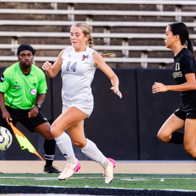 South Gibson's Jaci Walters (14) dribbles the ball up the field against Dyersburg during the District 13-AA girls soccer championship at Dyersburg on Oct. 16, 2025.